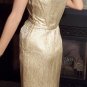 40's Gold Brocade Wiggle Bombshell Halter Vintage Dress & Jeweled Jacket Set