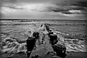 Stormy Jetty - 13x19 Print