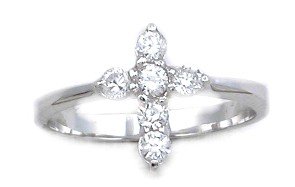 Cross CZ Ring