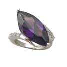 Amethyst CZ Swirl Ring