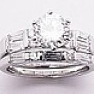 Sterling Silver CZ Wedding Set