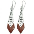 Filigree Carnelian Inlay Earing