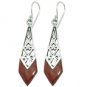 Filigree Carnelian Inlay Earing