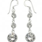 Triple Heart or Triple Circle Shaped CZ Earing