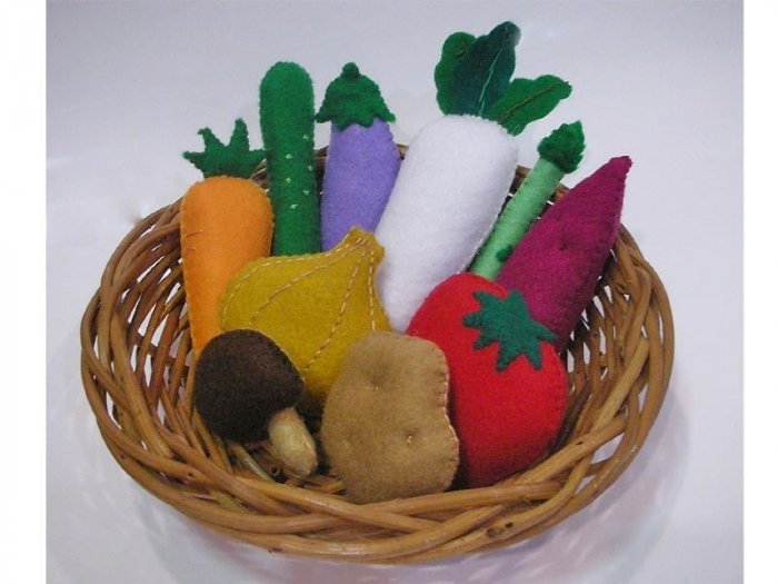 Felt Vegetables Patterns and Instructions PDF Cute Easy