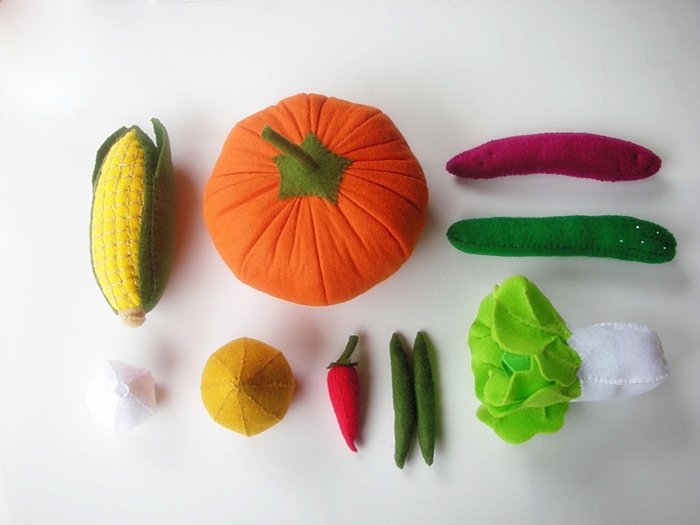 diy felt vegetables