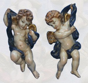Wall Hanging cherub angels Antique Style