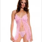 Floral Print Babydoll With G-String