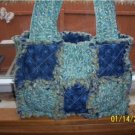 BLUE BEACH BAG HAND BAG