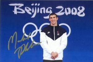MICHAEL PHELPS AUTOGRAPHED SIGNED