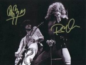 ROBERT PLANT & JIMMY PAGE SIGNED PHOTO