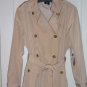 Saks Fifth Avenue Short Belted Khaki Trench Size XL