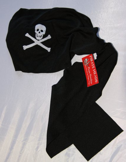 Pirate Skull Cap - Skull & Crossbones - Jolly Roger HeadWrap Doo Rag