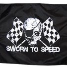 18x24 Sworn to Speed Pirate Flag! Made in the USA!