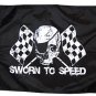 18x24 Sworn to Speed Pirate Flag! Made in the USA!