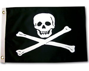 3x5 Classic Jolly Roger Pirate Boat Flag!