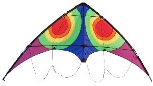 COSMIC ALIEN STUNT KITE - EASY TO FLY - LINE AND WRIST STRAPS INCLUDED