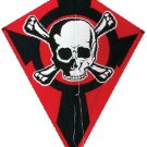Single Line PIRATE DIAMOND KITE with SKULL and CROSSBONES DESIGN
