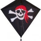Single Line PIRATE Jolly Roger DIAMOND KITE- Line & Handle Included