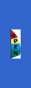 8.5 FT Commercial Retail Store - OPEN - Feather Banner Sign