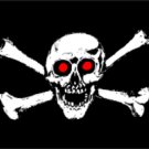 Red Eye Jolly Roger Pirate Flag 3x5 Boat/Motorcycle