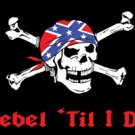 Rebel Till I Die Pirate Flag 3x5 Boat/Motorcycle