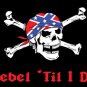 Rebel Till I Die Pirate Flag 3x5 Boat/Motorcycle