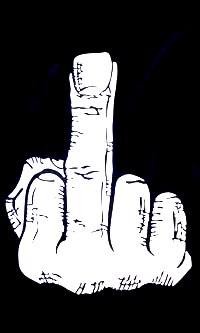 "The Bird" Middle Finger Biker Flag 3x5 Boat/Motorcycle