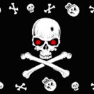 Red Eye Skulls Pirate Flag 3x5 Boat/Motorcycle