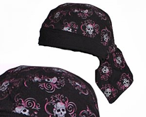 Head Wench - Pirate / Biker Chick Skull Bandana / Headwrap / Do-Rag