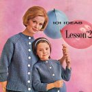 Knitting - Spinnerin 101 Ideas Lesson #2 Volume 309 - 1963