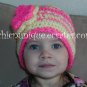 Boutique Crochet Pink & Yellow Cap With Double Flower *Any Size Available*