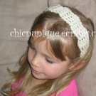 Crochet *Cream* Headband *compatible for clips* Fits 16"-22"