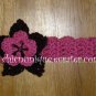 New! Crochet *Light Rasberry* Headband Set with a Removable Crochet Flower Clip *FREE SHIPPING*