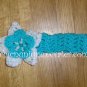 New! Crochet *Turquoise Blue* Headband Set with a Removable Crochet Flower Clip *FREE SHIPPING
