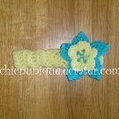 New! Crochet *Light Yellow* Headband Set with a Removable Crochet Flower Clip *FREE SHIPPING *