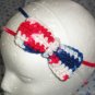 New! Crochet Headband & Attached Crocheted Bow *Colors & Size of your choice* *FREE SHIPPING*