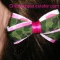 New! Pink & Green Army Camo Camoflauge Bow on Your Choice of Clip
