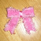New Boutique Pink & White Zebra Print Hair Bow *Your choice of clip*