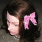 New Boutique Pink & White Zebra Print Hair Bow *Your choice of clip*