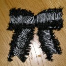 New Boutique Black & White Zebra Print Hair Bow *Your choice of clip*