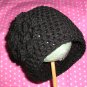 Baby Toddler Crochet Black Flower Photo Hat Beanie *Any Size Available*