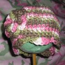 New Pink Camo Hat With Double Flower *Any Size*