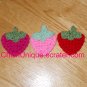 New! Handmade Crochet Boutique Red Strawberry Hair Clip