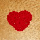 New! Red Valentine Crochet Heart Hair Clip