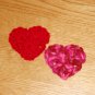 New! Red Valentine Crochet Heart Hair Clip