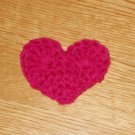 Hot Pink Valentine Crochet ♥Heart♥ Hair Clip