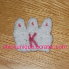 Adorable Crochet Princess Crown With Gems & Initial Hair Clip