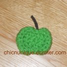 Mini Crochet Green Apple Hair Clip