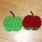 Mini Crochet Red Apple Hair Clip